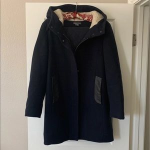 Vince Sherpa hooded wool coat